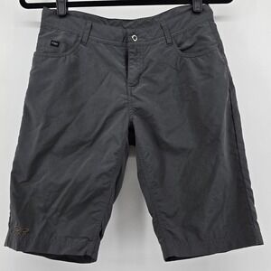 Outdoor Research Women Sz‎ 2 Treadway Hiking Shorts Gray Nylon 50+ UPF Gorpcore